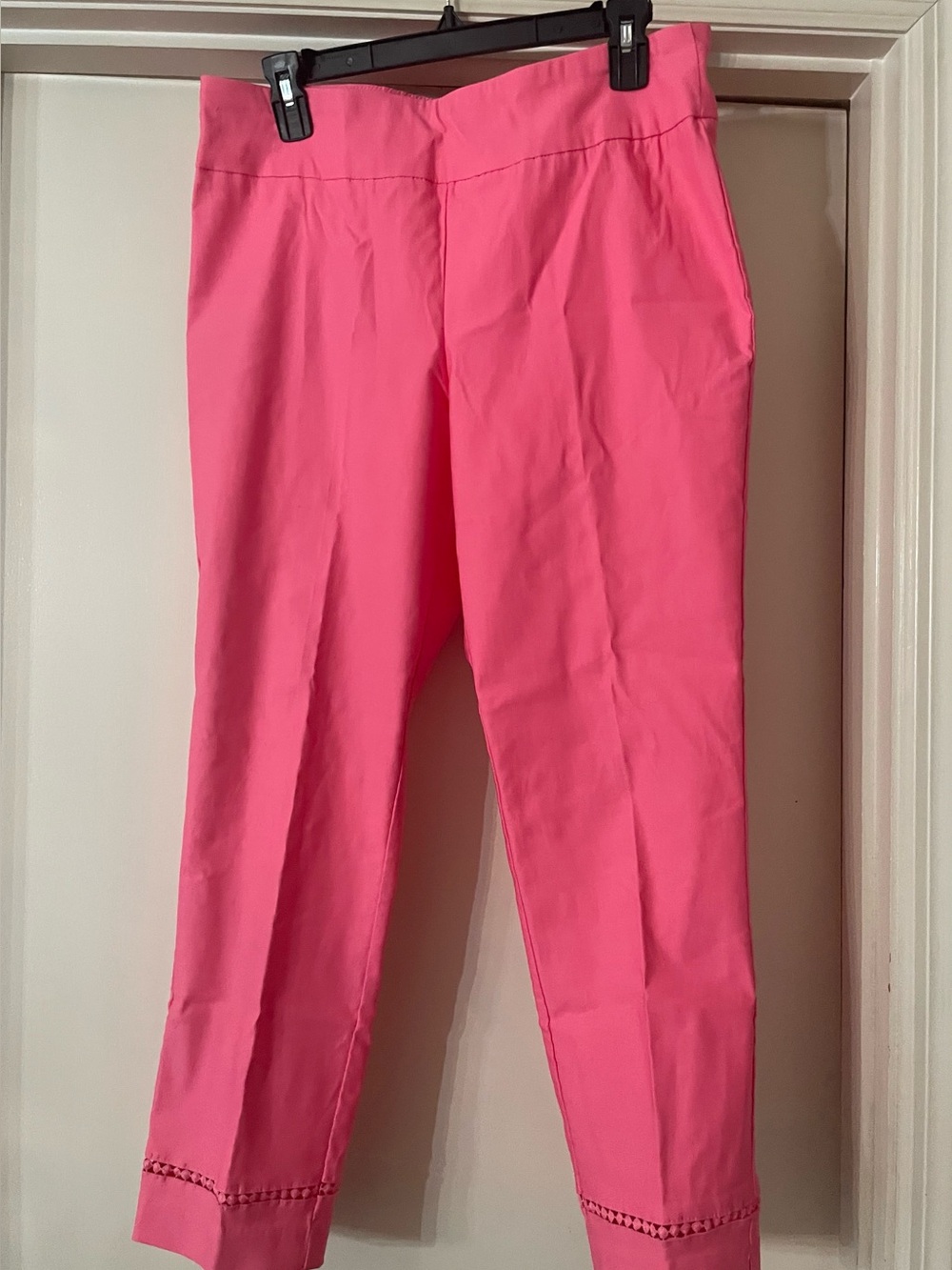 Women's Pink Tailored Ankle Pants